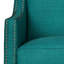 Fauteuil et repose-pieds bleu sarcelle Rodrige-994322203