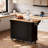 Creg Rolling Mobile Kitchen Island Cart with Drop-Leaf Top, Pull-Out Storage, and Locking Casters-1799096569