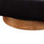 Chaise moderne en similicuir brun avec base en bois stable et base pivotante en tissu à 360 degrés-2013145327