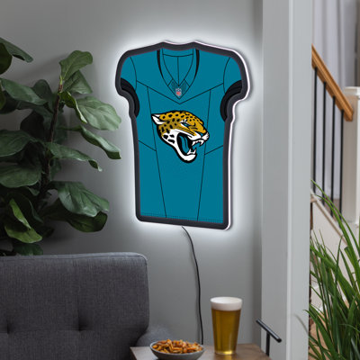 Enseigne murale éclairée en jersey 23 po Jacksonville Jaguars