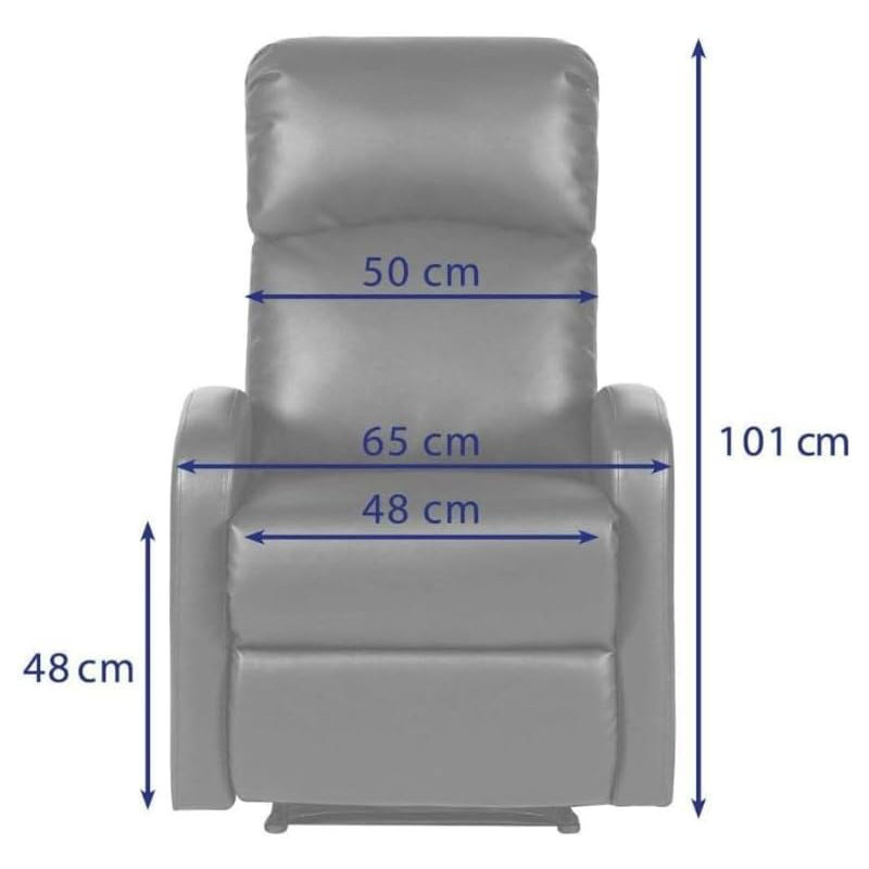 Sadina 25.6cm Wide Standard Recliner, Black