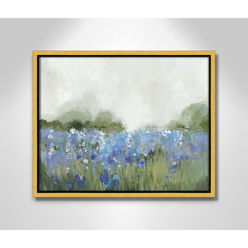 Meadows Bluebells Field by Allison Pearce, Gold Framed, 12.5" H x 15.5" W x 2" D