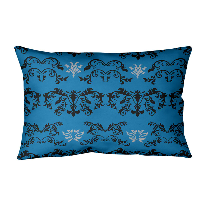 Housse de coussin Football Baroque, Noir / bleu d'Honolulu / argent, Simili daim