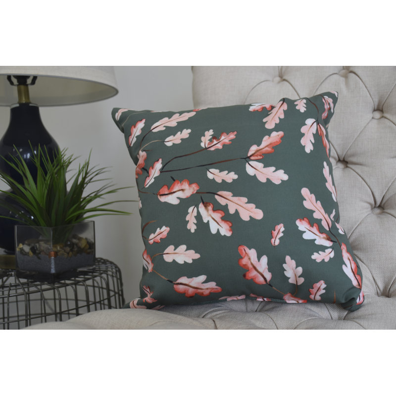 Housse et insert de coussin carré Harvest, 18 po x 18 po, Vert foncé