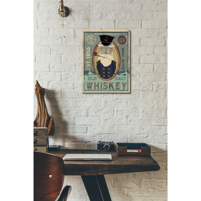 «Fisherman III Old Salt Whiskey» par Ryan Fowler, impression sur toile tendue