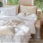 MooMee Lightweight Duvet Cover Set with Zipper Closure 8 Ties 100% Washed Cotton Linen Like Textured Soft Breathable All-Season-109236633-111219967