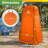 Wakeman Pop Up Pod (L) 3.3ft x (W) 3.3ft x (H) 6.2ft - Portable Privacy Tent, Camping Tent, Orange-113792968