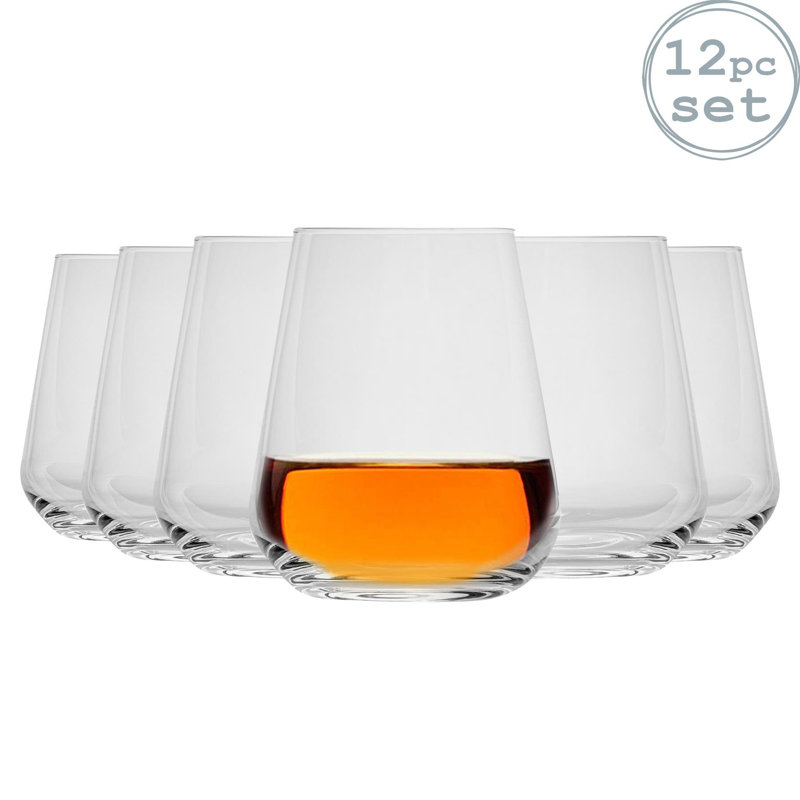 Inalto Uno Stemless Wine Glasses, 12, 450ml