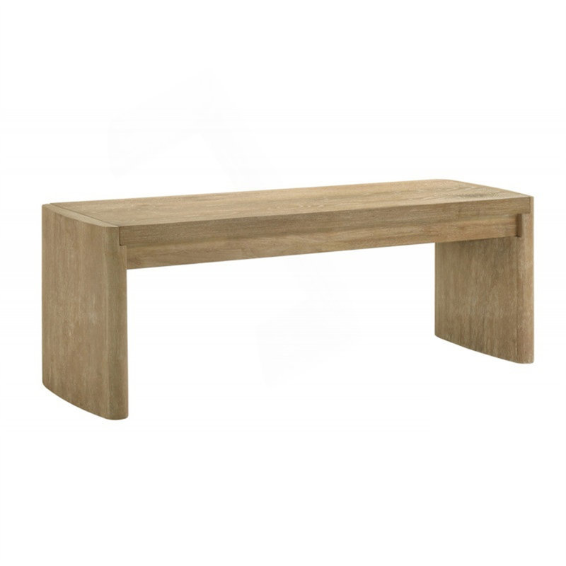 Banc en bois 51 po, H 18,5 po x l 50,5 po x P 16 po, Marron clair