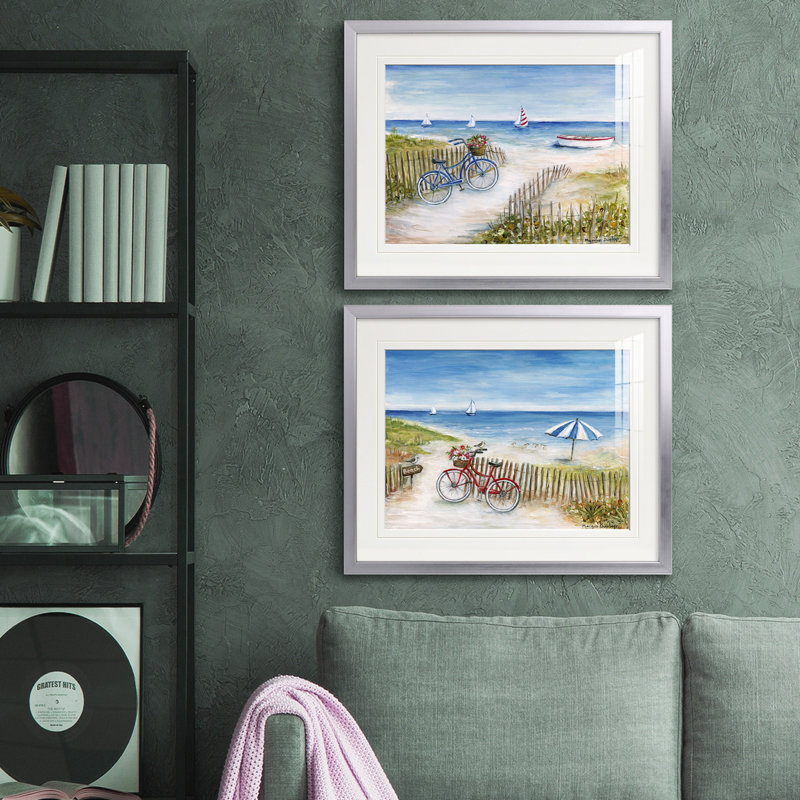 Reproduction de photo sur toile, Papier avec cadre argenté, Blanc mat