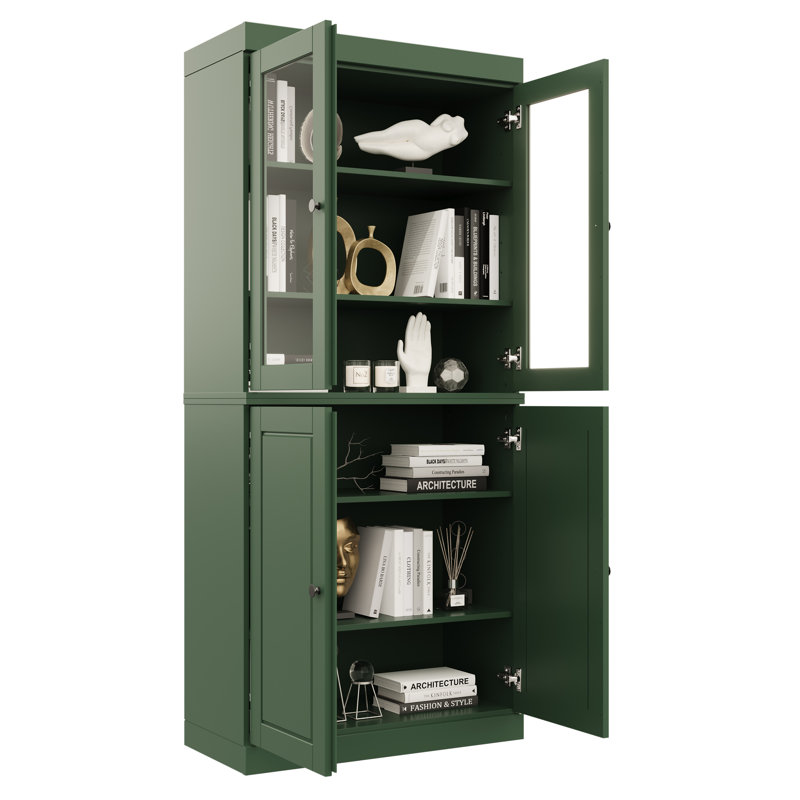 Bibliothèque à 6 tablettes en bois massif Vereniz Palace Imports, Vert