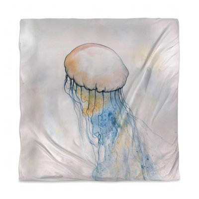 Watercolor Jellyfish Marine Duvet Cover | Aquatic Home Decor