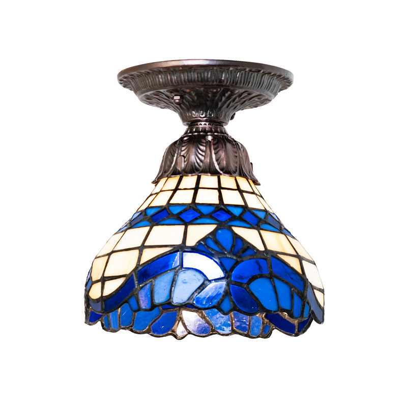 7" Wide Baroque Flushmount