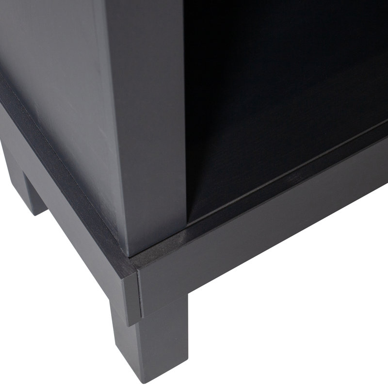 Bonk Pine Rectangle Accent Cabinet, Black