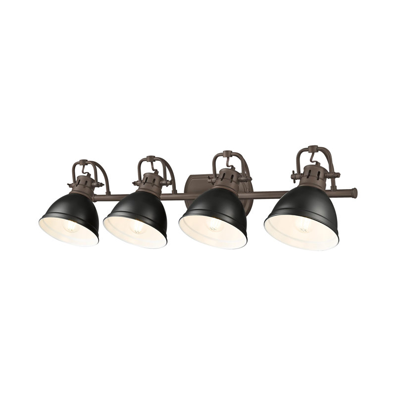 Brynnan 4-Light Bath Vanity, Rubbed Bronze, Matte Black