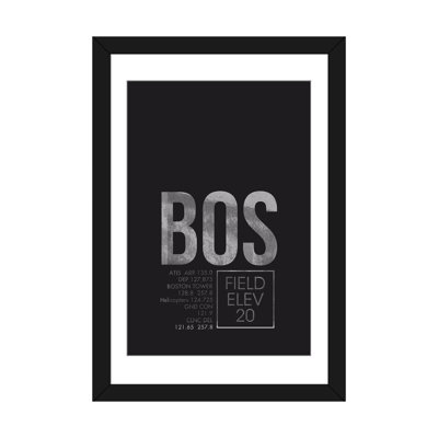 Art textuel sur toile "Boston (Logan)"