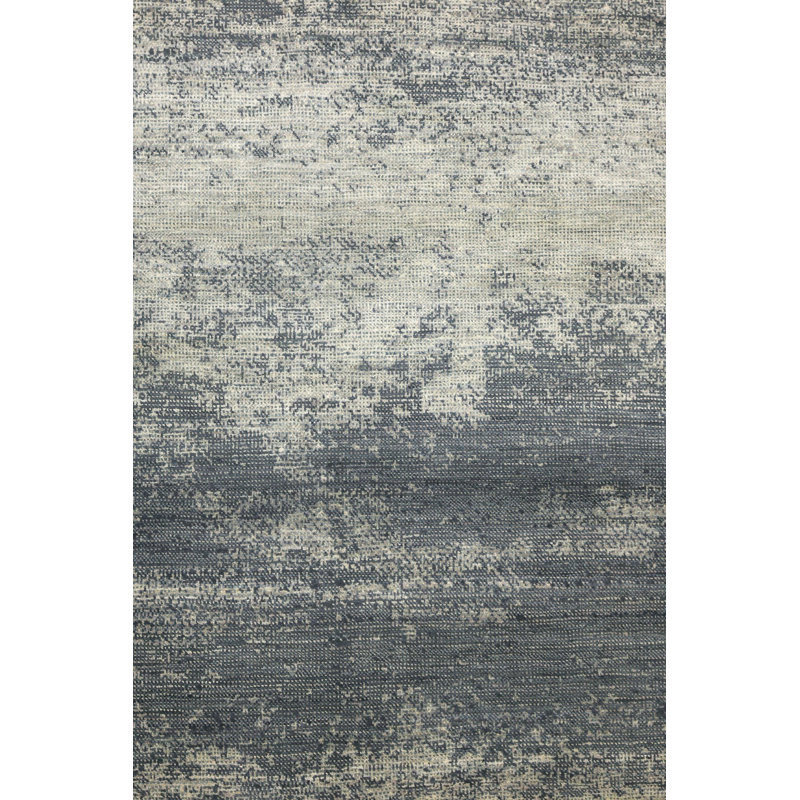 Tapis rectangulaire unique de 9 pi x 12 pi gris