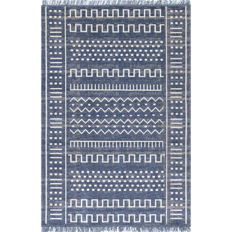 Tapis intérieur / extérieur bleu Myrasol, Rectangle 5 pi x 8 pi 4 po