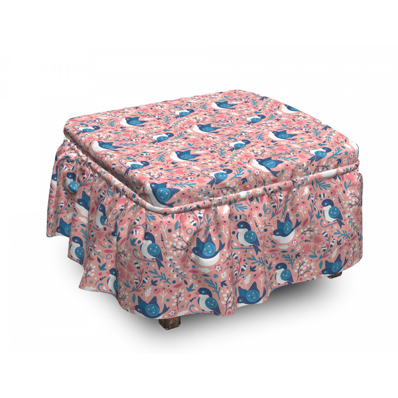 Box Cushion Ottoman Slipcover