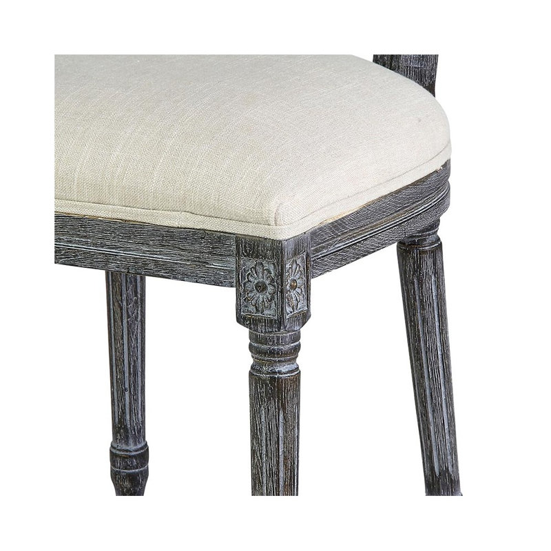 Medallion Fabric Side Chair in Ivory
