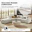 Canapé modulaire surdimensionné en forme de L de 114 po avec housse de coussin amovible Cioffi-173352440