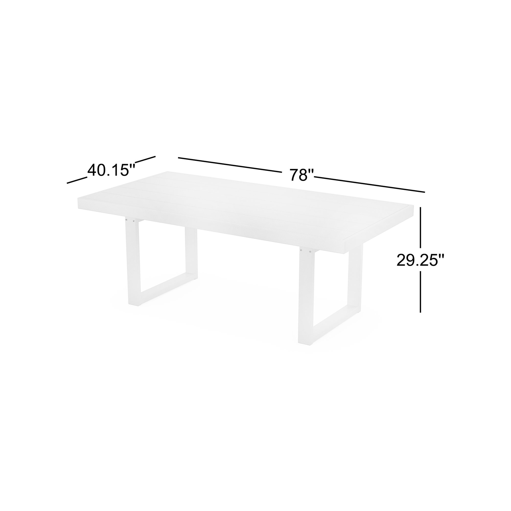 Edge Dining Table, Green