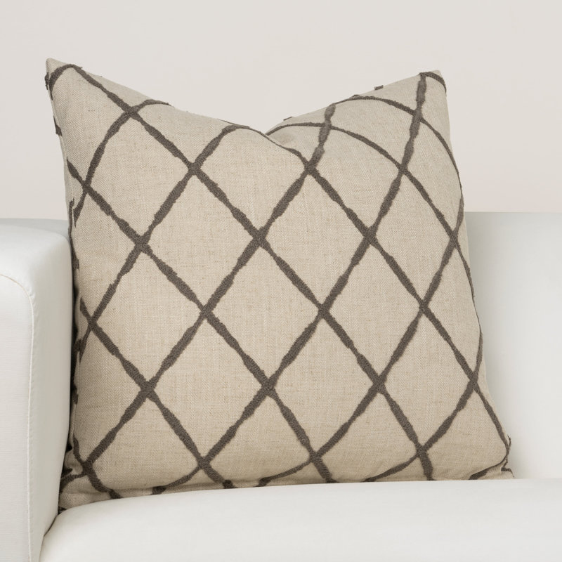 Lyric Smoke Geometric Throw Pillow, 20" x 20"