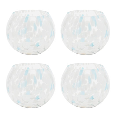 Vase en verre peint