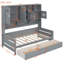 Lit de jour double en bois avec 2 tiroirs, armoire et tablette tout-en-un-1156145298