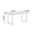 Bureau rectangulaire pratique en bois massif noir-129852959