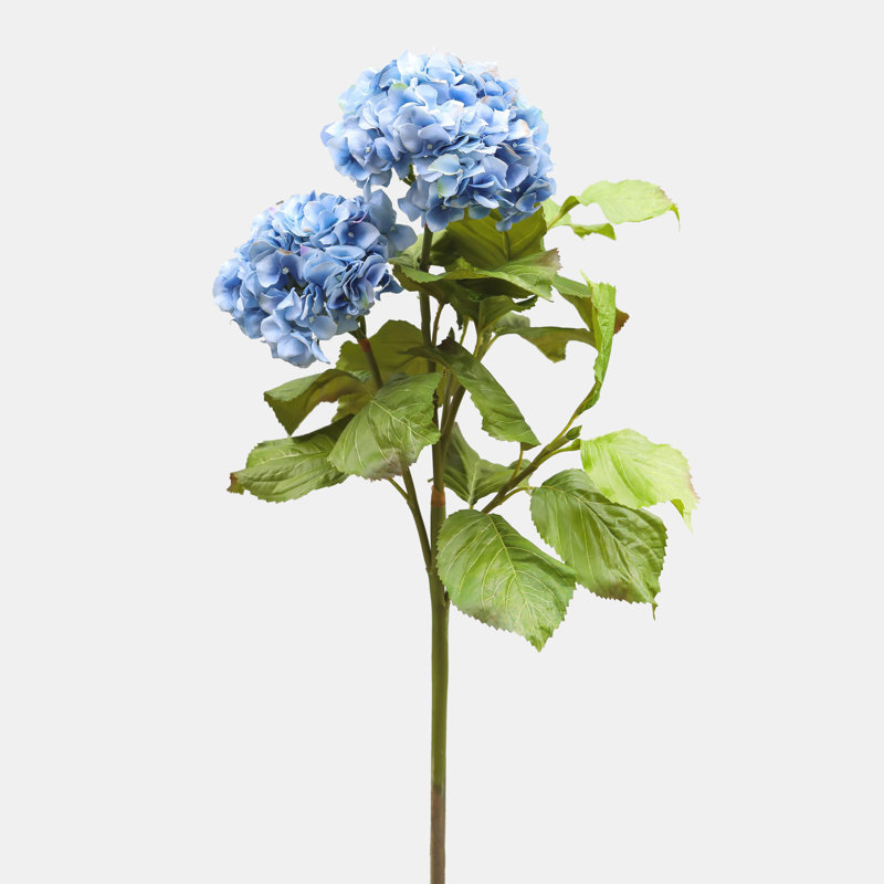 Double Hydrangea Faux Floral, Blue/Purple