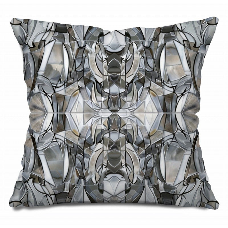  Coussin en coton réversible, H 26 po x l 26 po