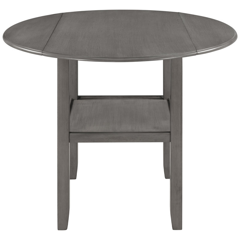Latitude Run® Round Counter Height Kitchen Dining Table With Drop Leaf