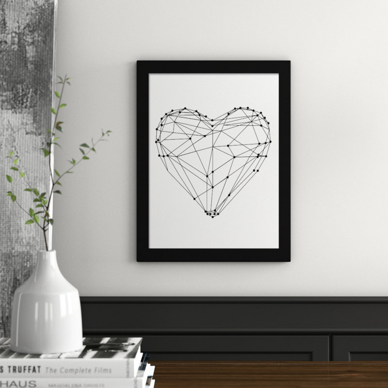Love Art Print With Black Frame Wall Art