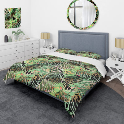 Animal And Leopard Animal Print Duvet Cover