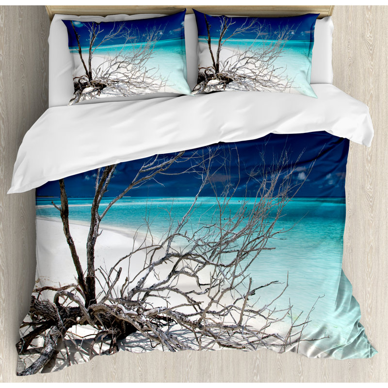 Driftwood Coastal Polyester Duvet Cover, King