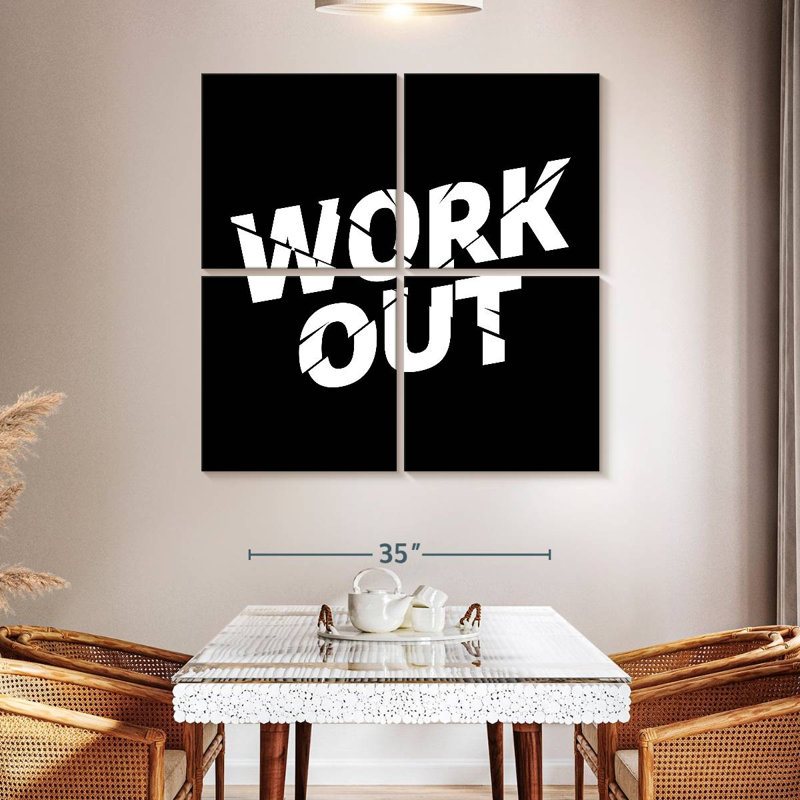 Kema Workout Typography, 45" H x 45" W