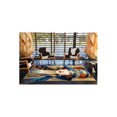 Patterned Woven Base Rug Machine Washable