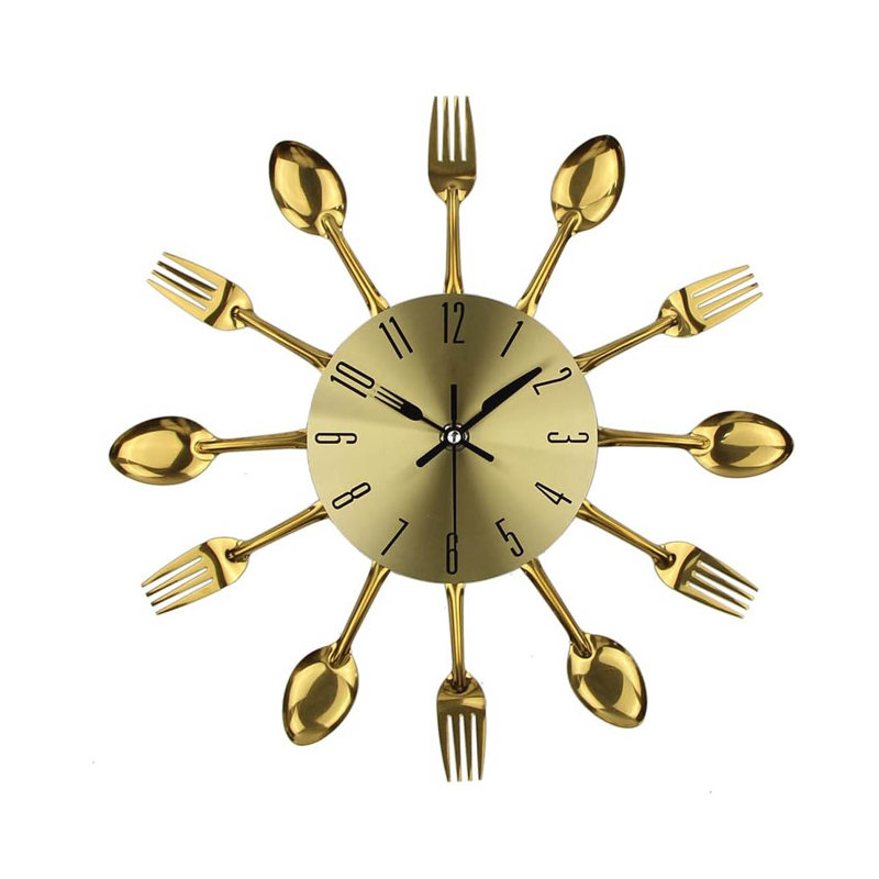 Metal Wall Clock, Gold