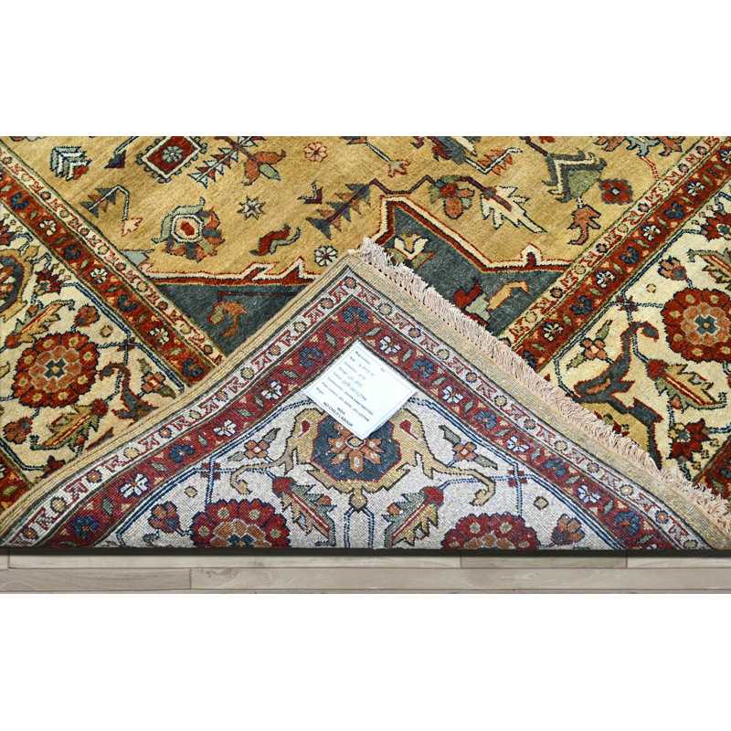 One-of-a-Kind Rectangle 7'9" X 9'10" Wool Area Rug Gold
