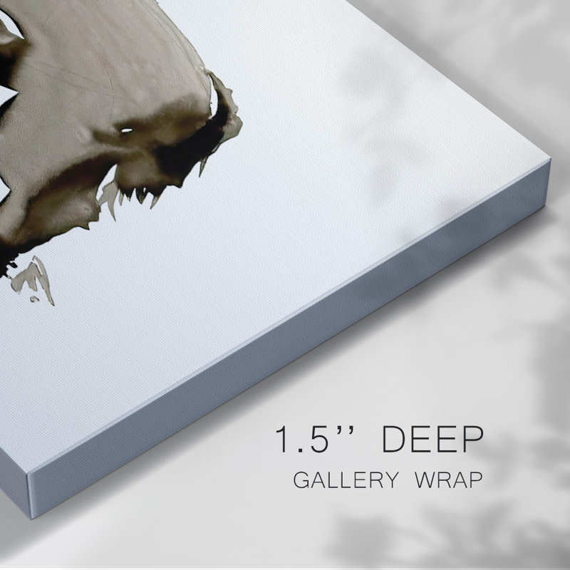 Toile tendue monochrome Bison II-Gallery, H 40 po x l 60 po