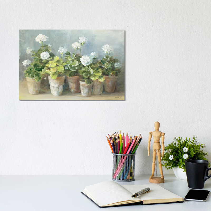 Geraniums - Wrapped Canvas Print, 20.32 cm H x 30.48 cm W