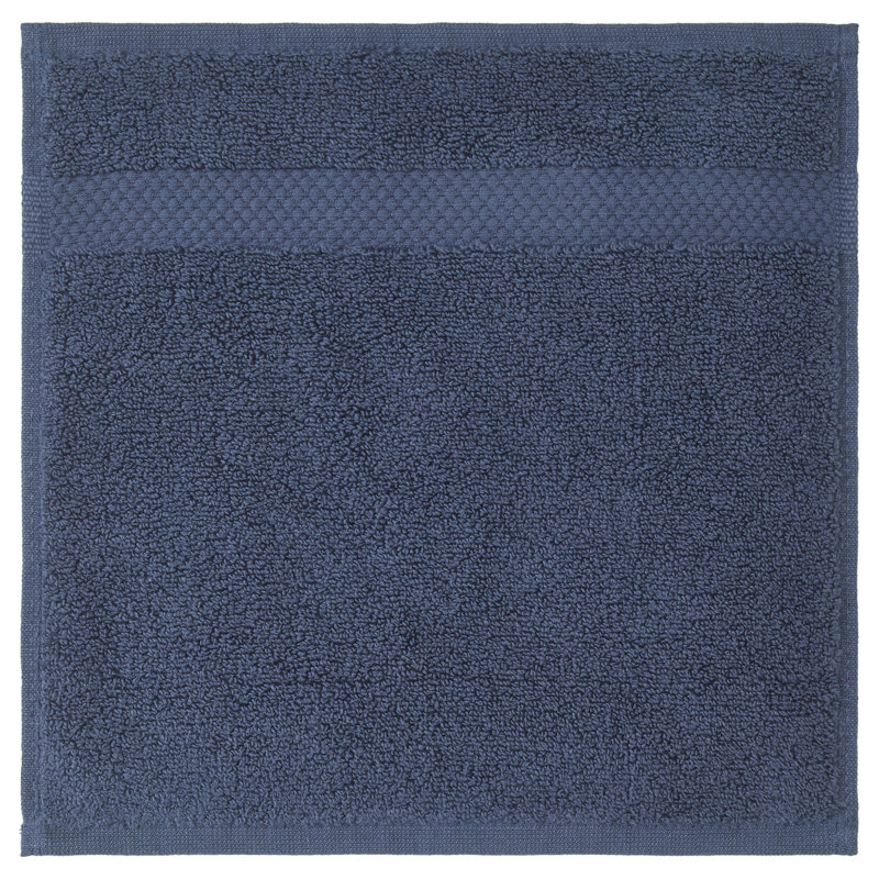 Ensemble de débarbouillettes 100% coton Splash, débarbouillettes et débarbouillettes en coton doux absorbant 550 g / m² pour salle de bain, spa et usage quotidien, certifié OEKO-TEX, paquet de 2, bleu marine