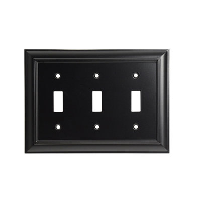 Impressions 3 - Gang Toggle Light Switch Standard Wall Plate