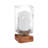 Glass and Wood Pillar Candle Holder, Modern Transitional Taper Holder with Square Base, Decorative Accent for Home Decor-1361391528