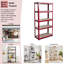 Vida Metal Height -Adjustable Shelving Unit-19298072-19298067