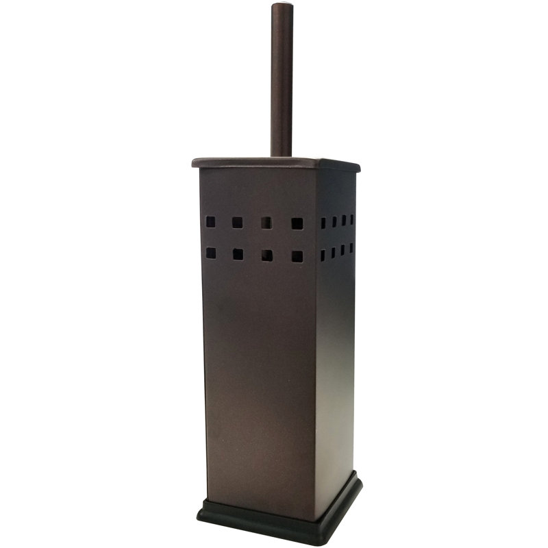 Bronze Ventilated Toilet Brush and Holder Set
