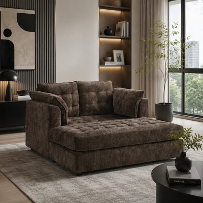 Méridienne Méridienne 54,7 po 2 places avec accoudoirs moelleux pour le salon et l'appartement