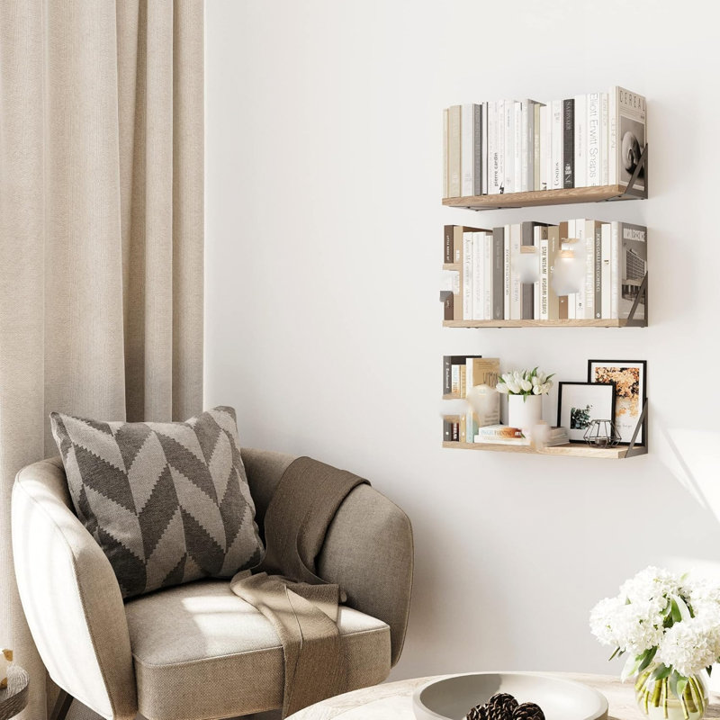 11.5cm H x 42cm W Bookcase, Brown