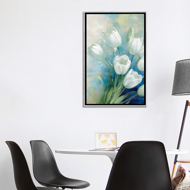 "holland spring i" par rogier daniels-reproduction d’art, H 40 po x l 26 po x P 1,5 po, Toile avec cadre argenté